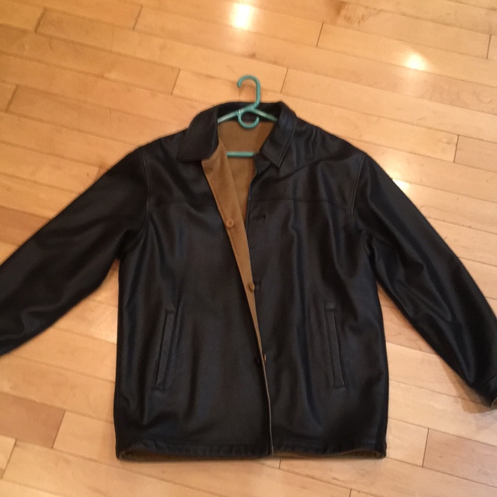 Reversible leather jacket
